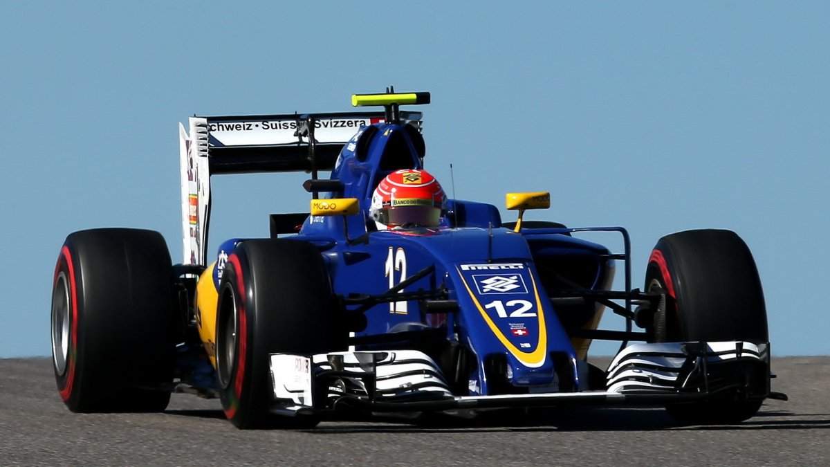 Felipe Nasr při pátečním tréninku v Austinu
