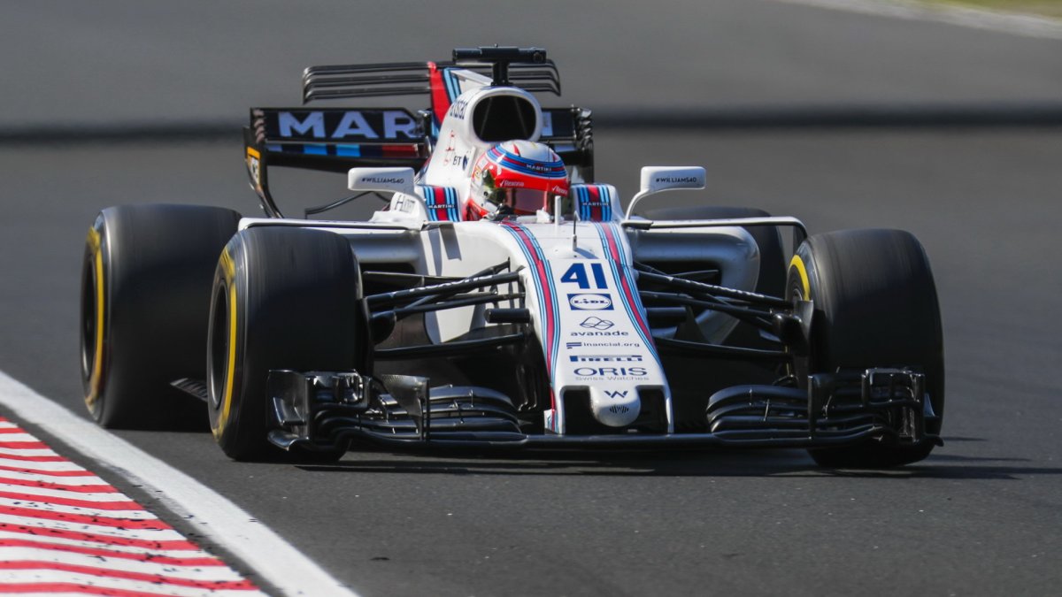 Luca Ghiotto testuje druhý den vůz Williams FW38 - Mercedes v Maďarsku