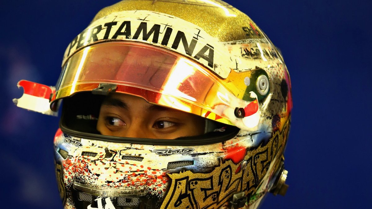 Sean Gelael první den vůz Toro Rosso STR12 - Renault v Maďarsku