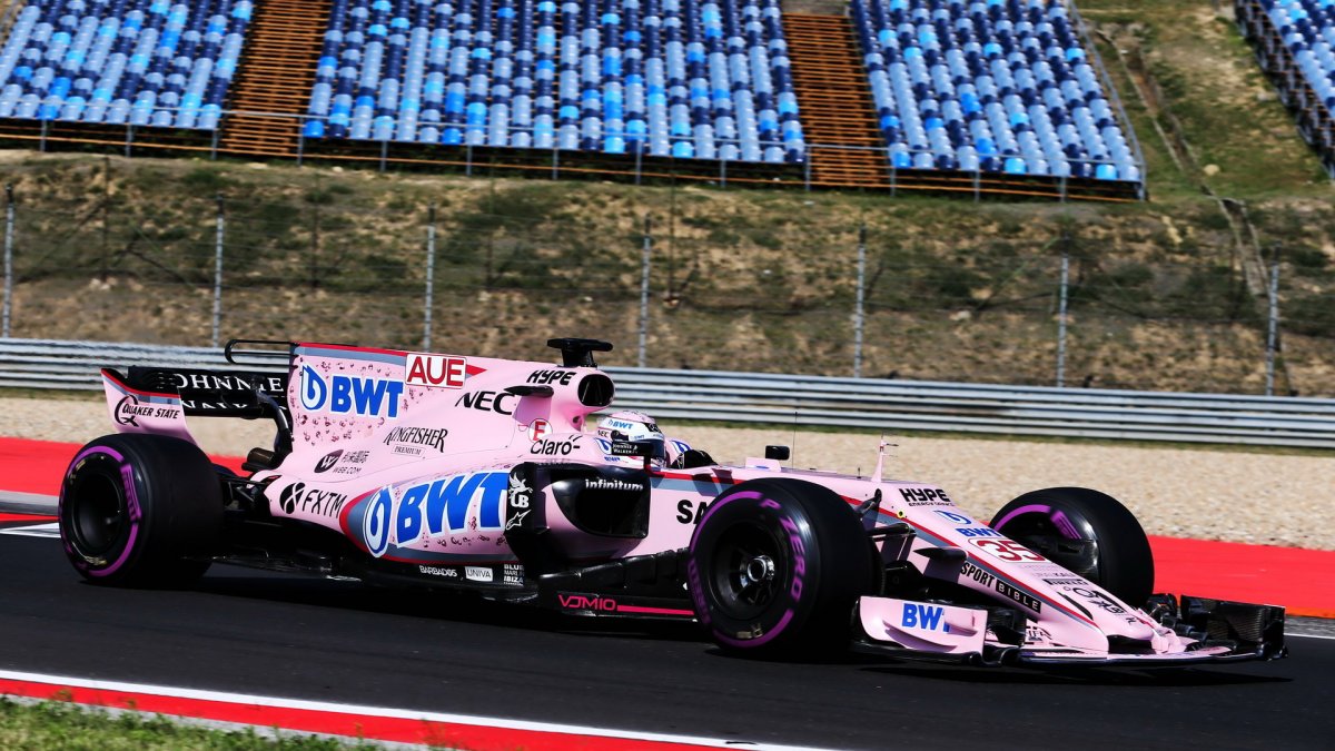 NIkita Mazepin testuje první den vůz Force India VJM10 - Mercedes v Maďarsku