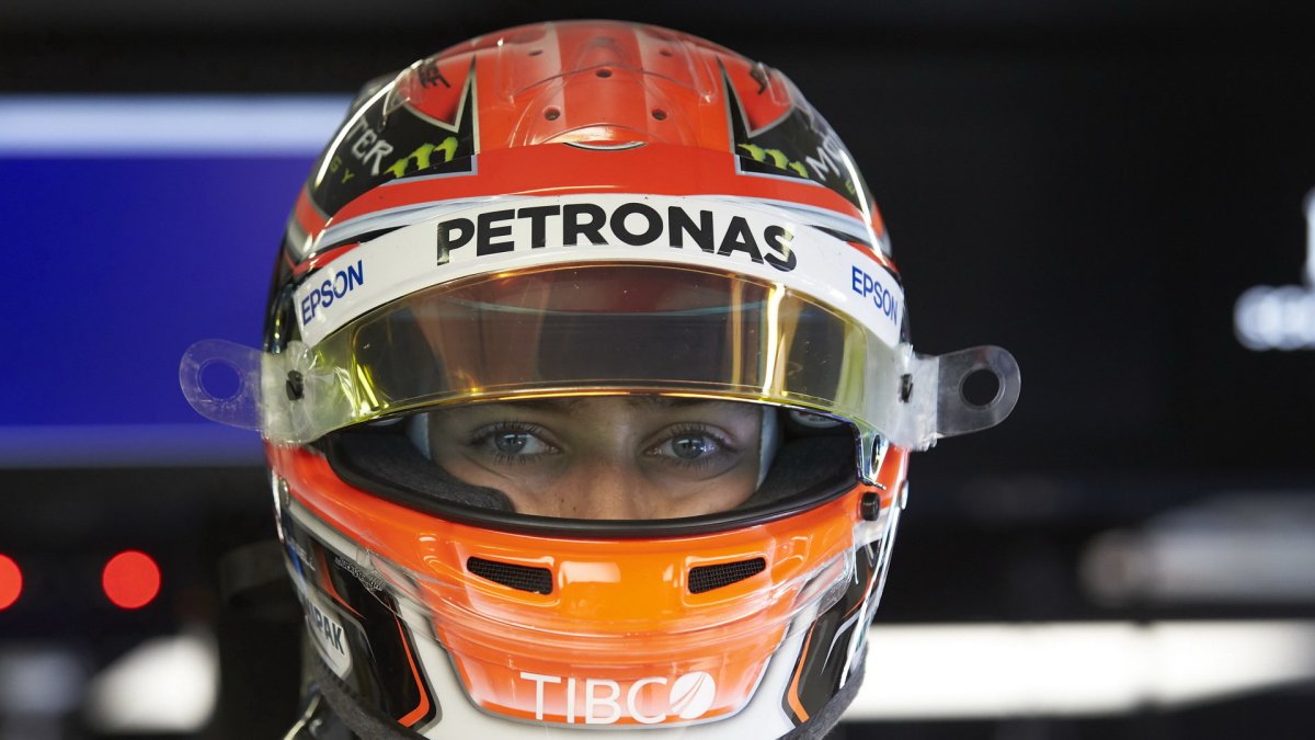 George Russell v Maďarsku