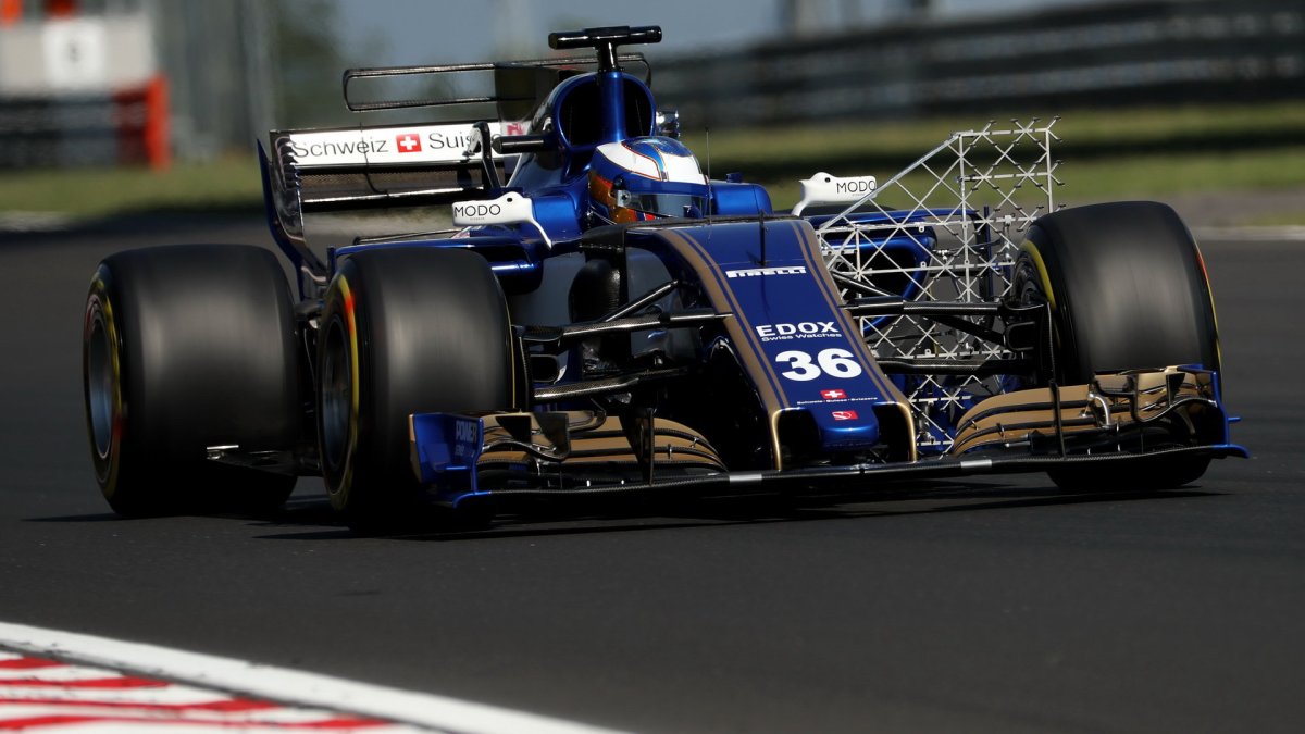 Gustav Malja testuje první den vůz Sauber C36 - Ferrari v Maďarsku