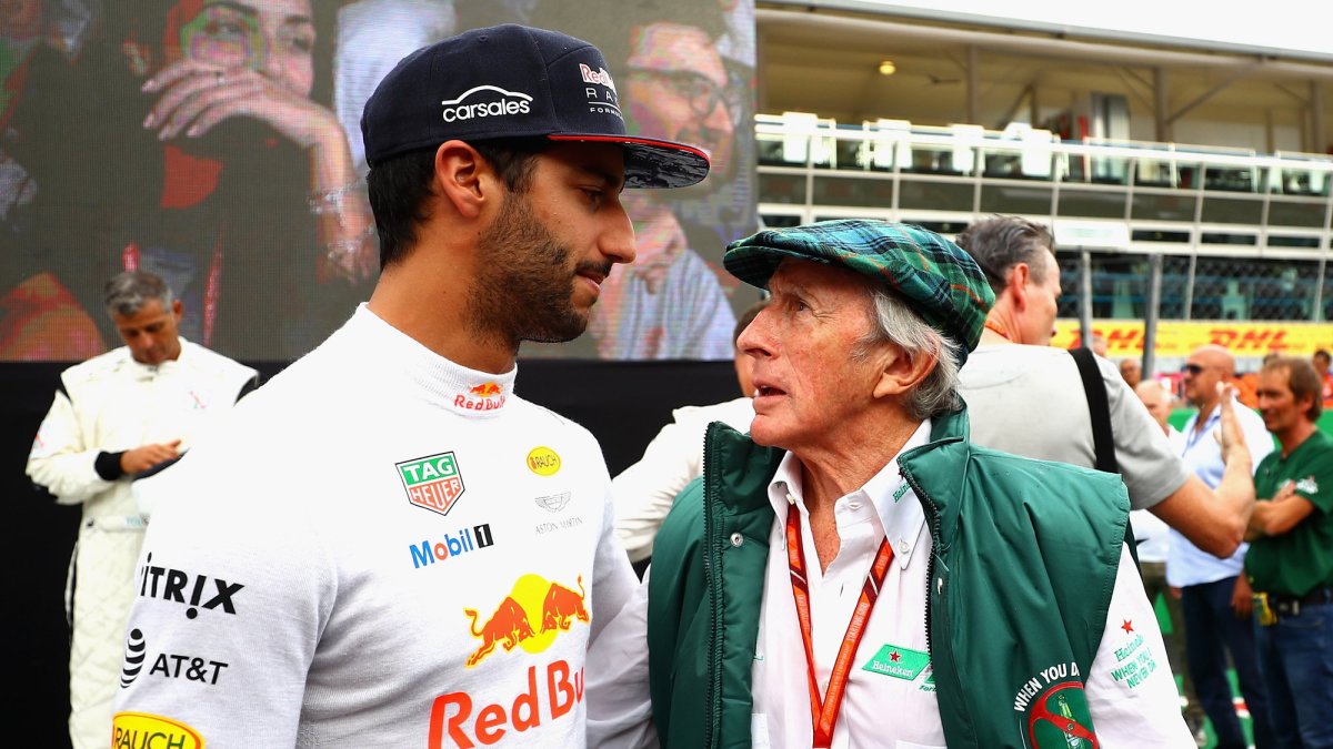 Daniel Ricciardo a Jackie Stewart v Itálii