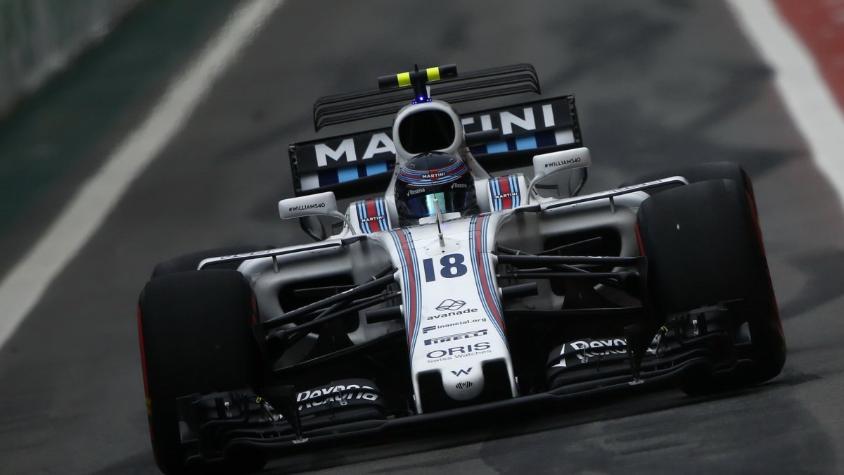 Lance Stroll v kvalifikaci v Brazílii
