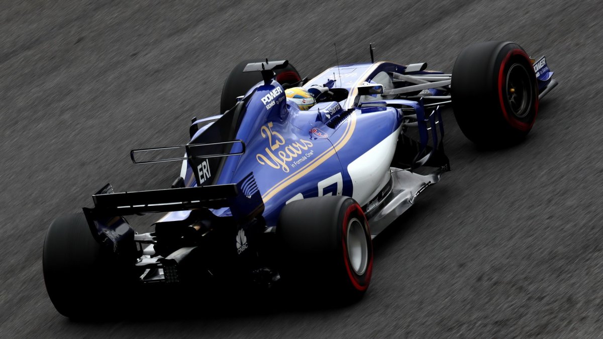 Marcus Ericsson v kvalifikaci v Brazílii