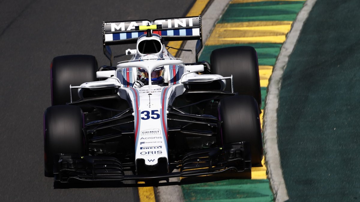 Sergej Sirotkin při pátečním tréninku v Melbourne v Austrálii