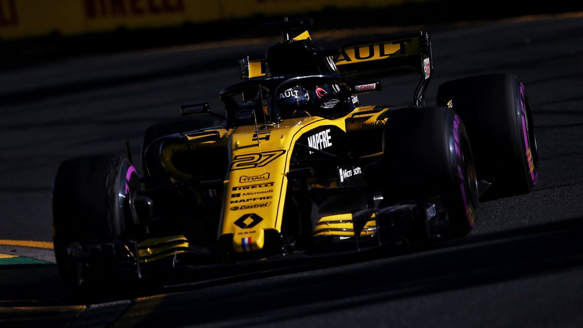 Nico Hülkenberg při pátečním tréninku v Melbourne v Austrálii