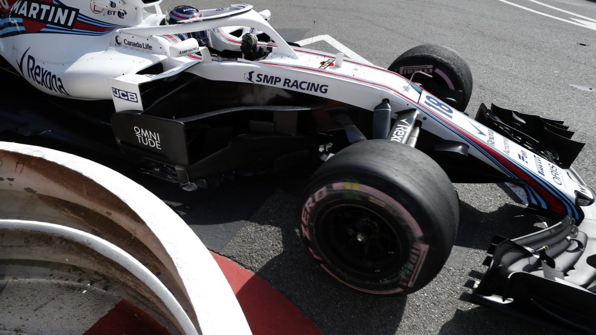 Lance Stroll v tréninku v Monaku