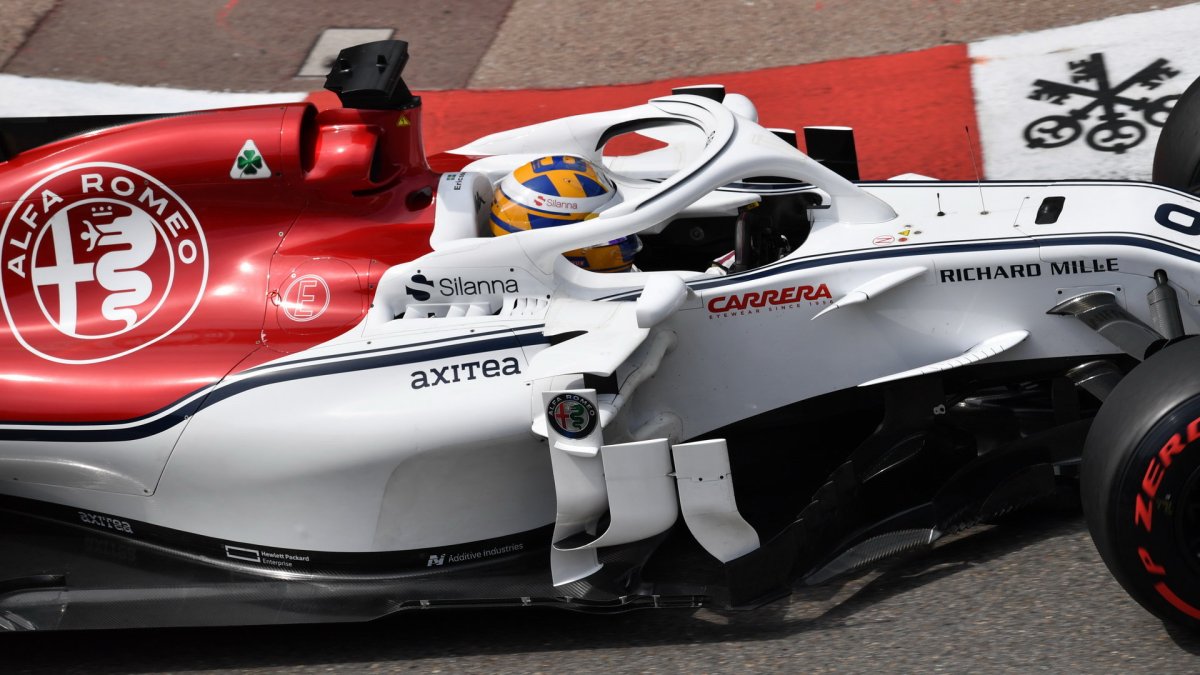 Marcus Ericsson v tréninku v Monaku
