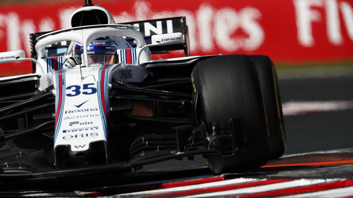 Sergej Sirotkin v závodě v Maďarsku