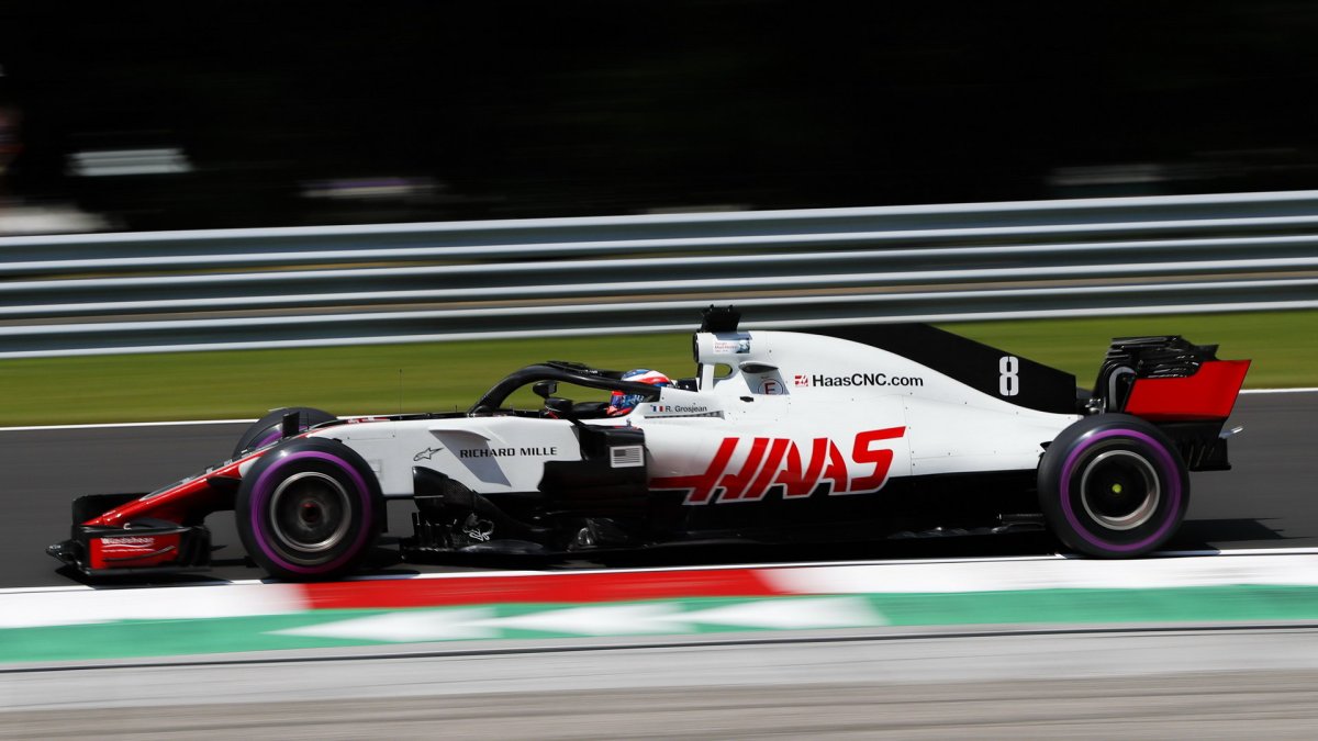 Romain Grosjean v třetím tréninku v Maďarsku
