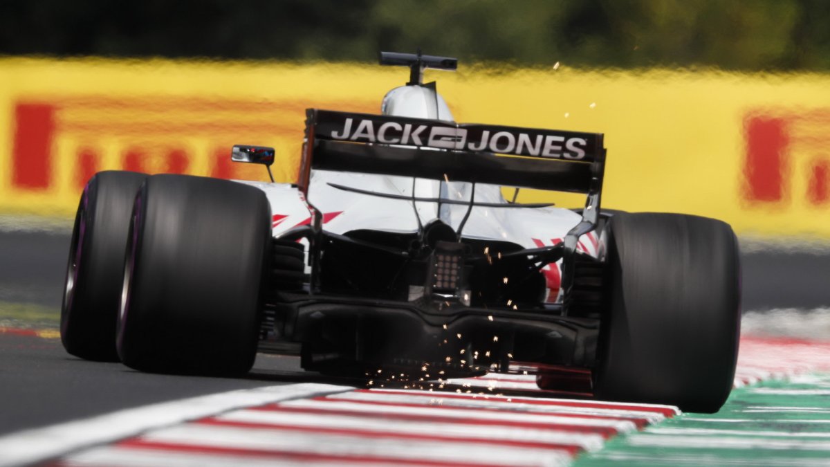 Romain Grosjean v třetím tréninku v Maďarsku