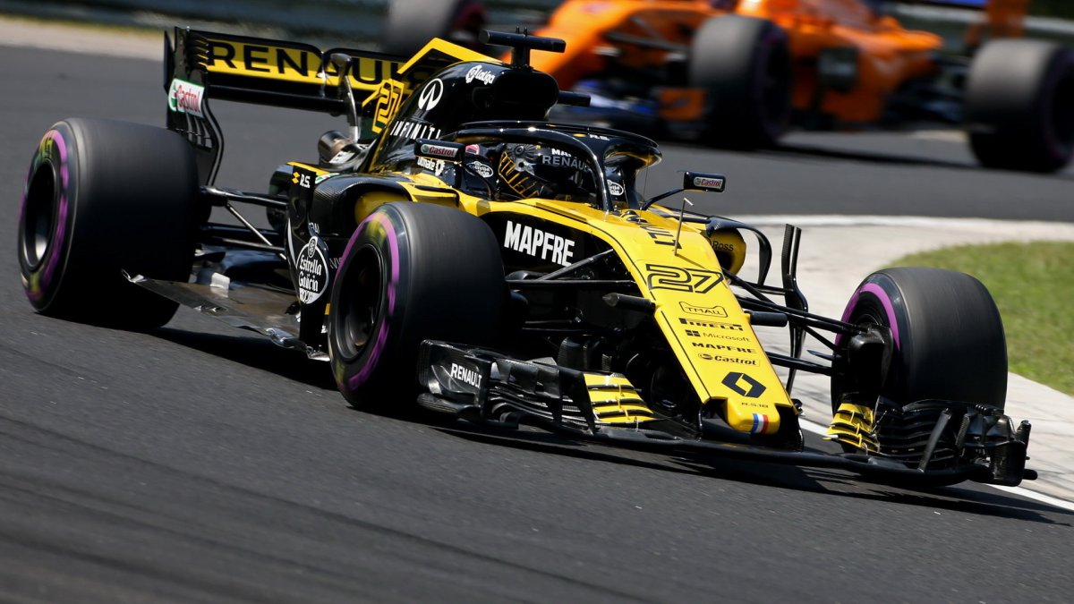 Nico Hülkenberg v třetím tréninku v Maďarsku