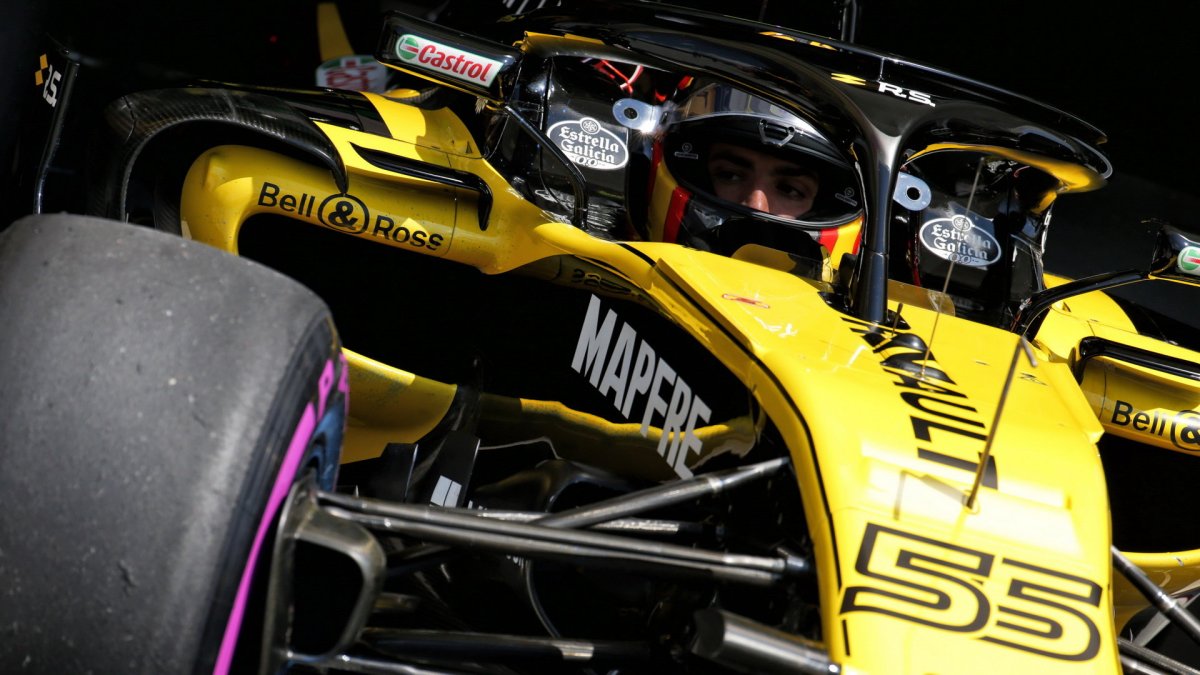 Carlos Sainz v třetím tréninku v Maďarsku