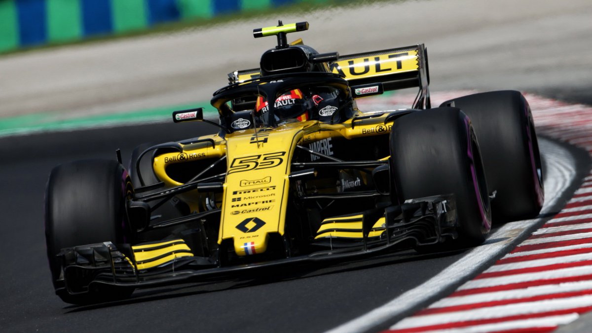 Carlos Sainz v tréninku v Maďarsku