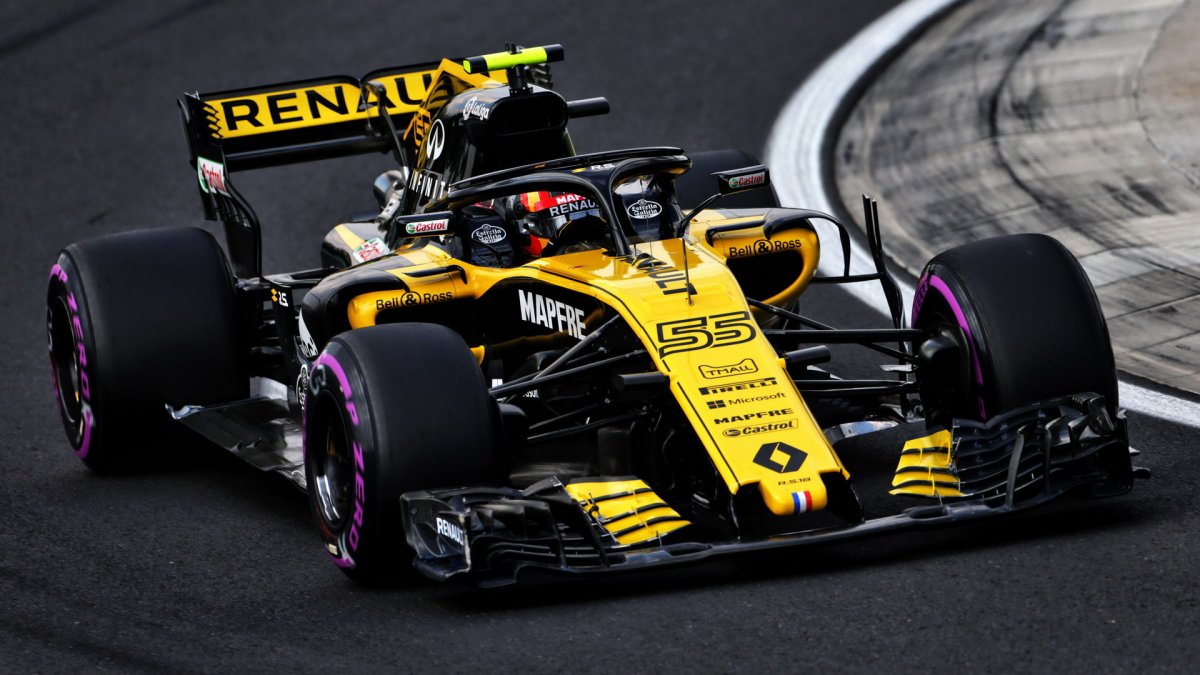 Carlos Sainz v tréninku v Maďarsku