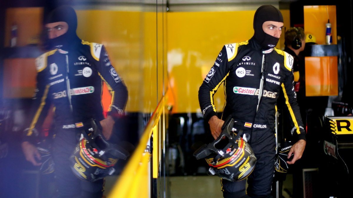 Carlos Sainz v tréninku v Maďarsku