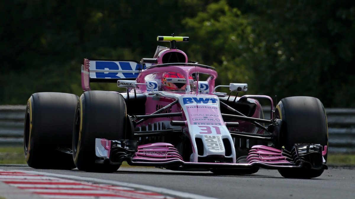 Esteban Ocon v tréninku v Maďarsku