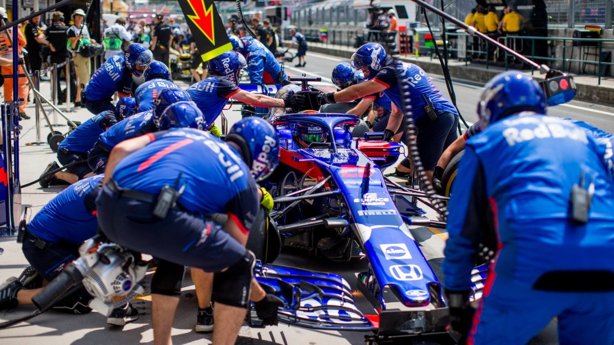 Brendon Hartley v tréninku v Maďarsku