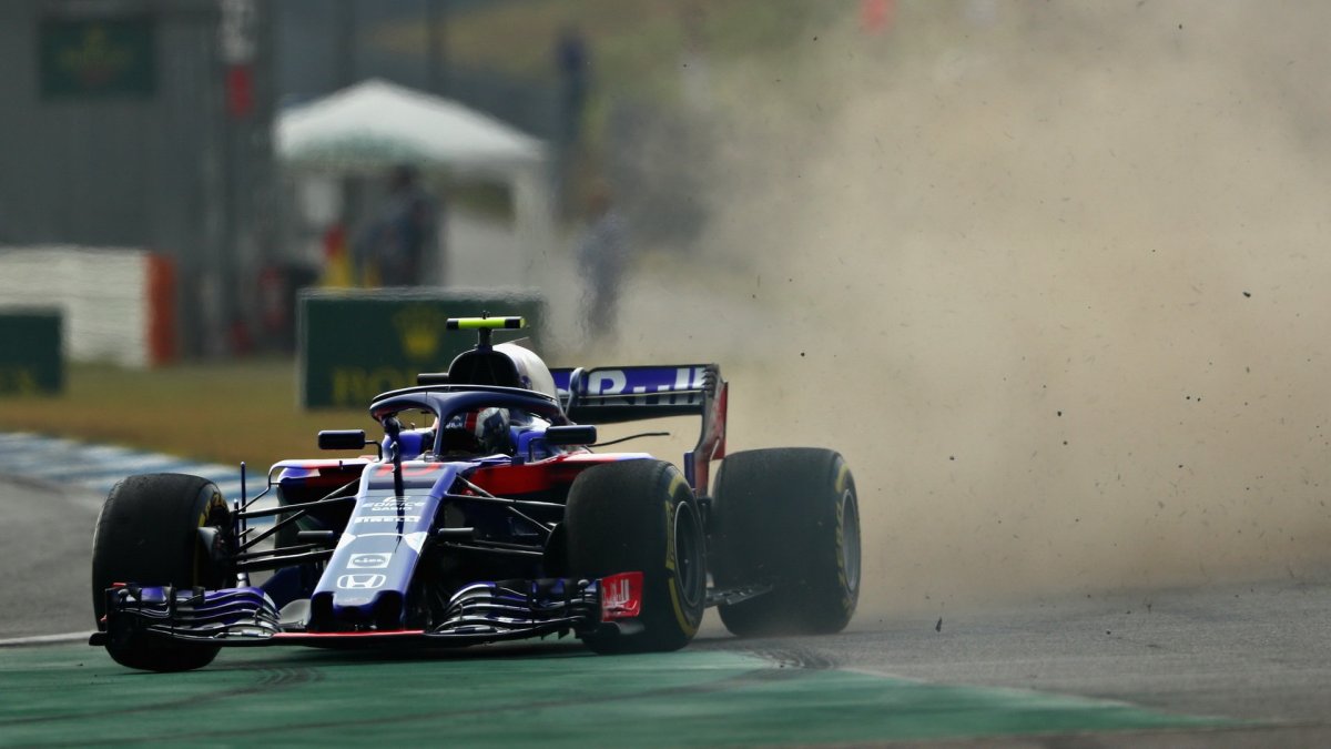Pierre Gasly v závodě v Německu