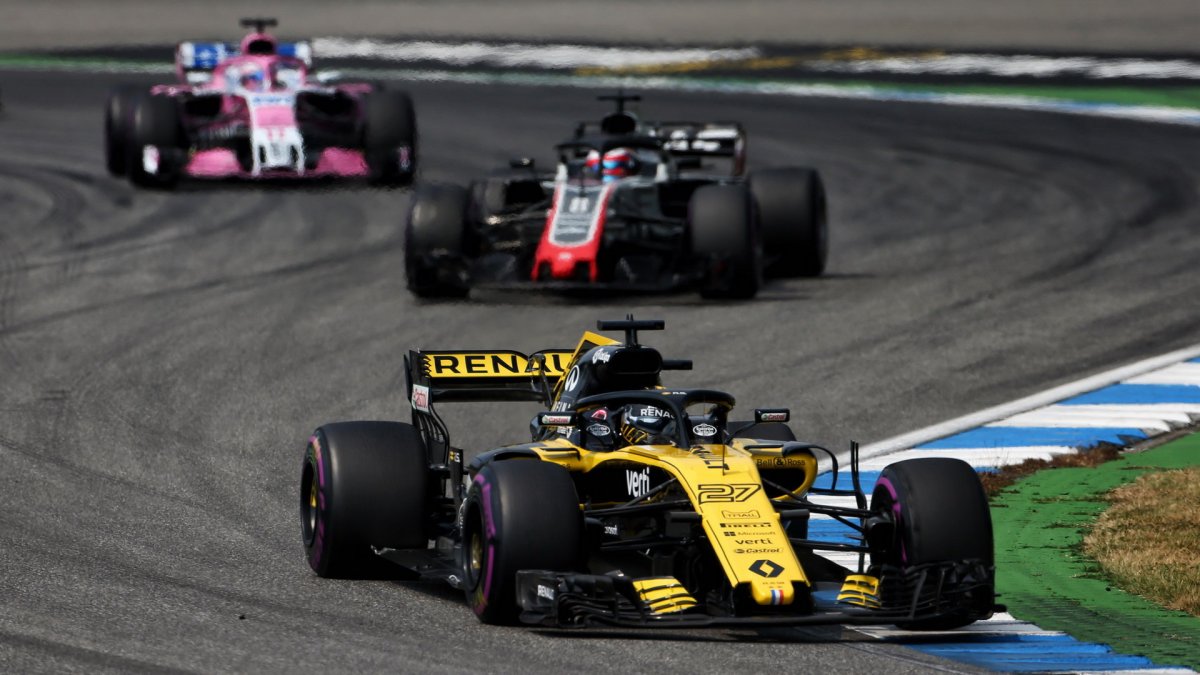 Nico Hülkenberg v závodě v Německu