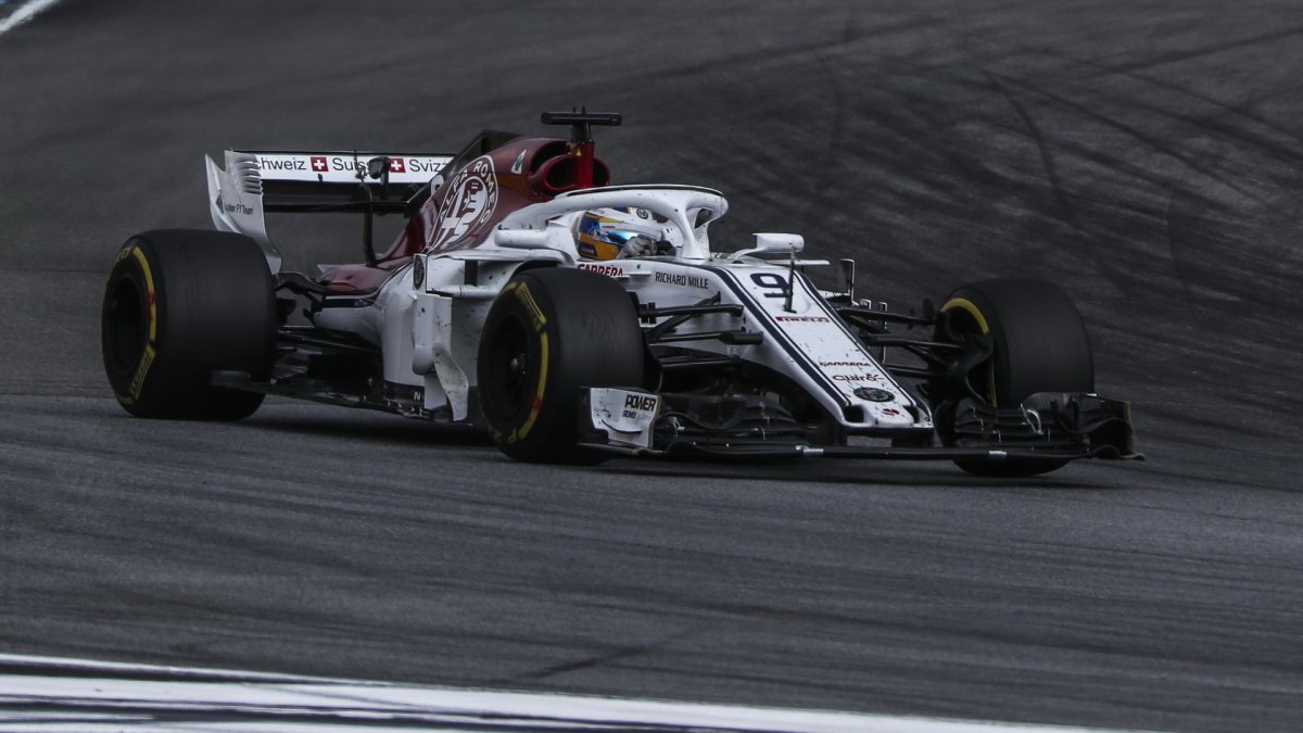 Marcus Ericsson v závodě v Německu