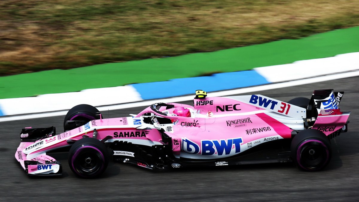 Esteban Ocon v závodě v Německu