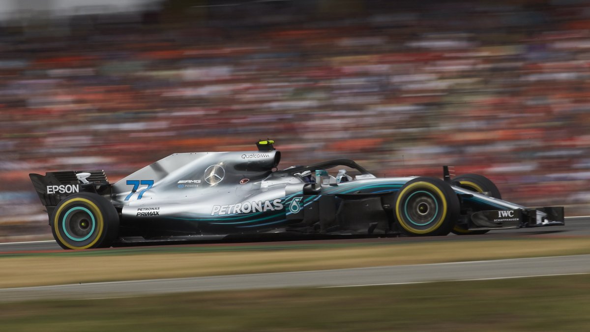 Valtteri Bottas v závodě v Německu