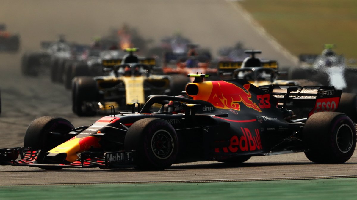 Max Verstappen po startu závodu v Německu