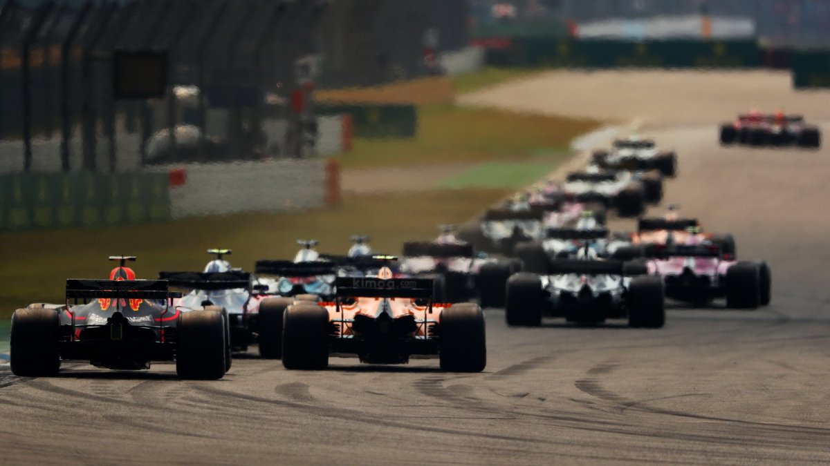 Daniel Ricciardo po startu závodu v Německu