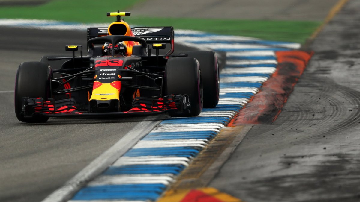 Max Verstappen v závodě v Německu