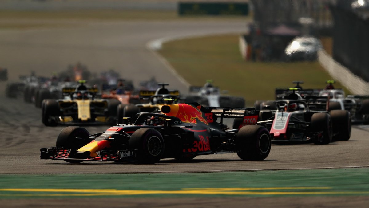 Max Verstappen po startu závodu v Německu