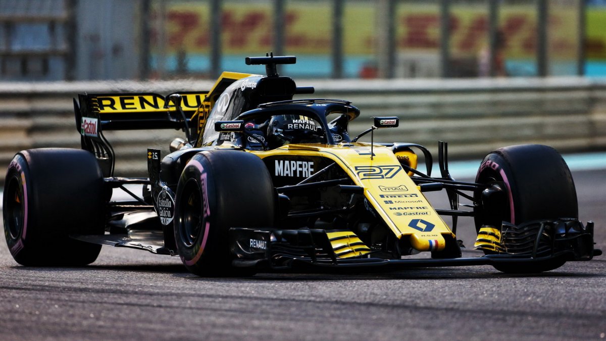 Nico Hülkenberg v zaváděcím kole v Abú Zabí