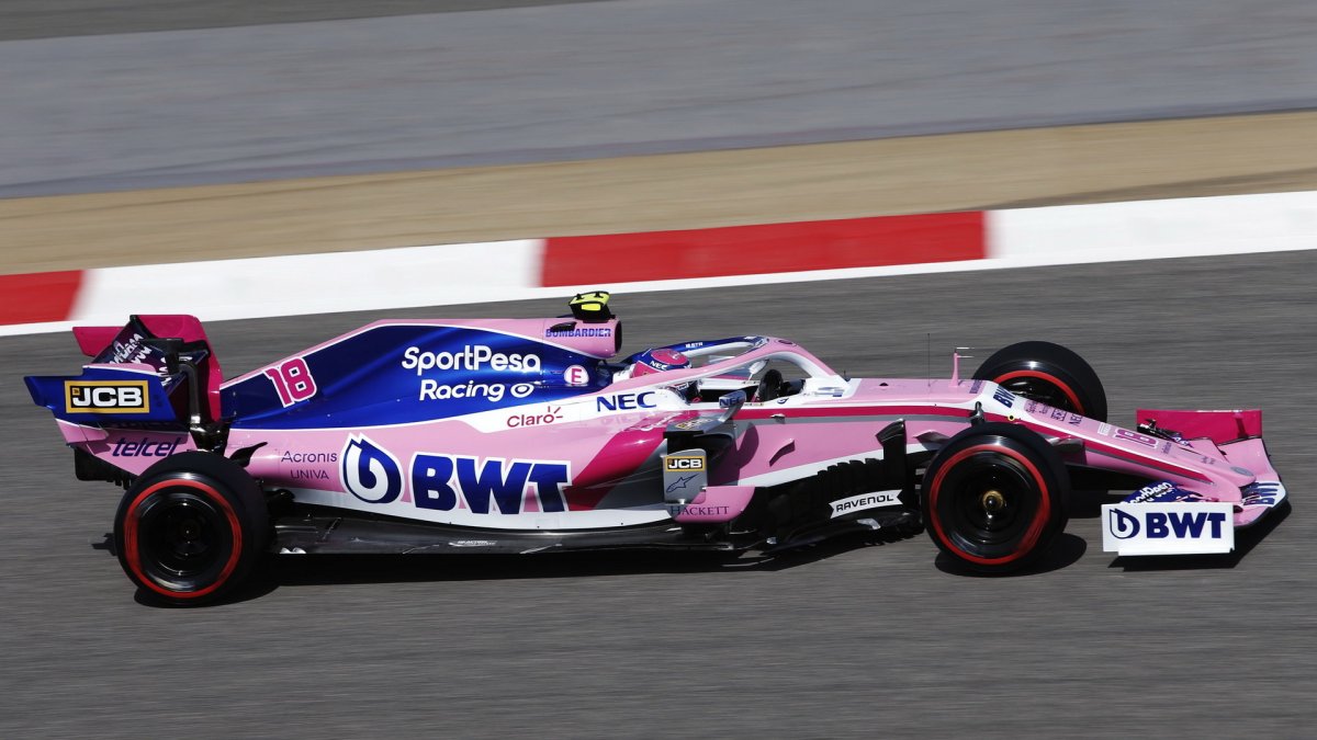 Lance Stroll v tréninku v Bahrajnu