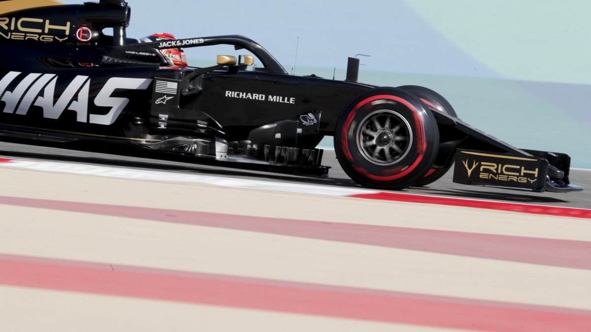 Romain Grosjean v tréninku v Bahrajnu