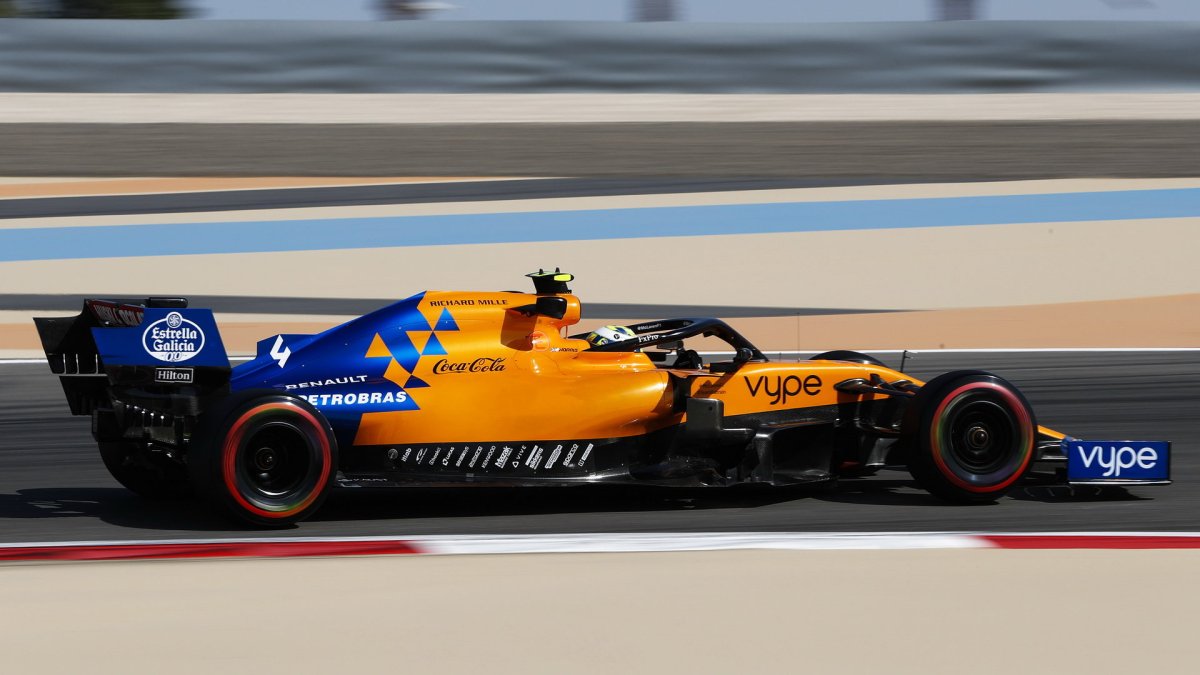 Lando Norris v tréninku v Bahrajnu