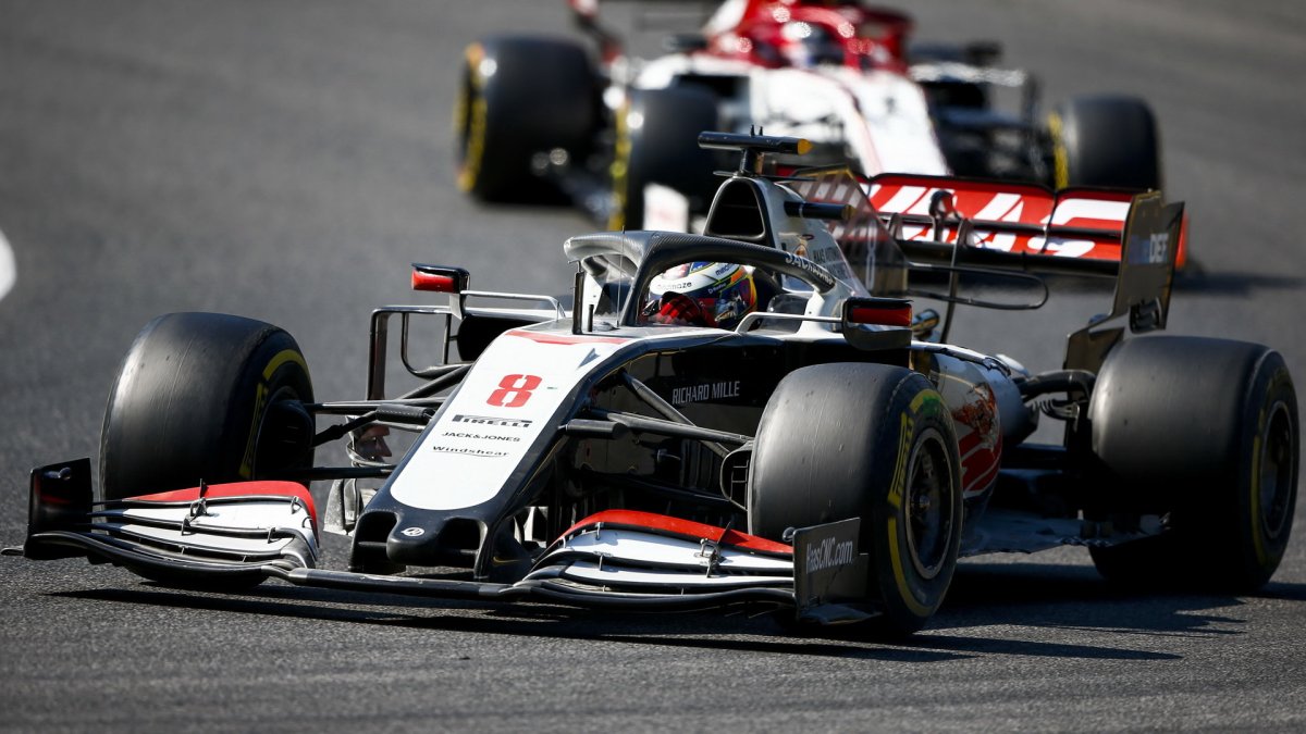 Romain Grosjean v závodě v Toskánsku