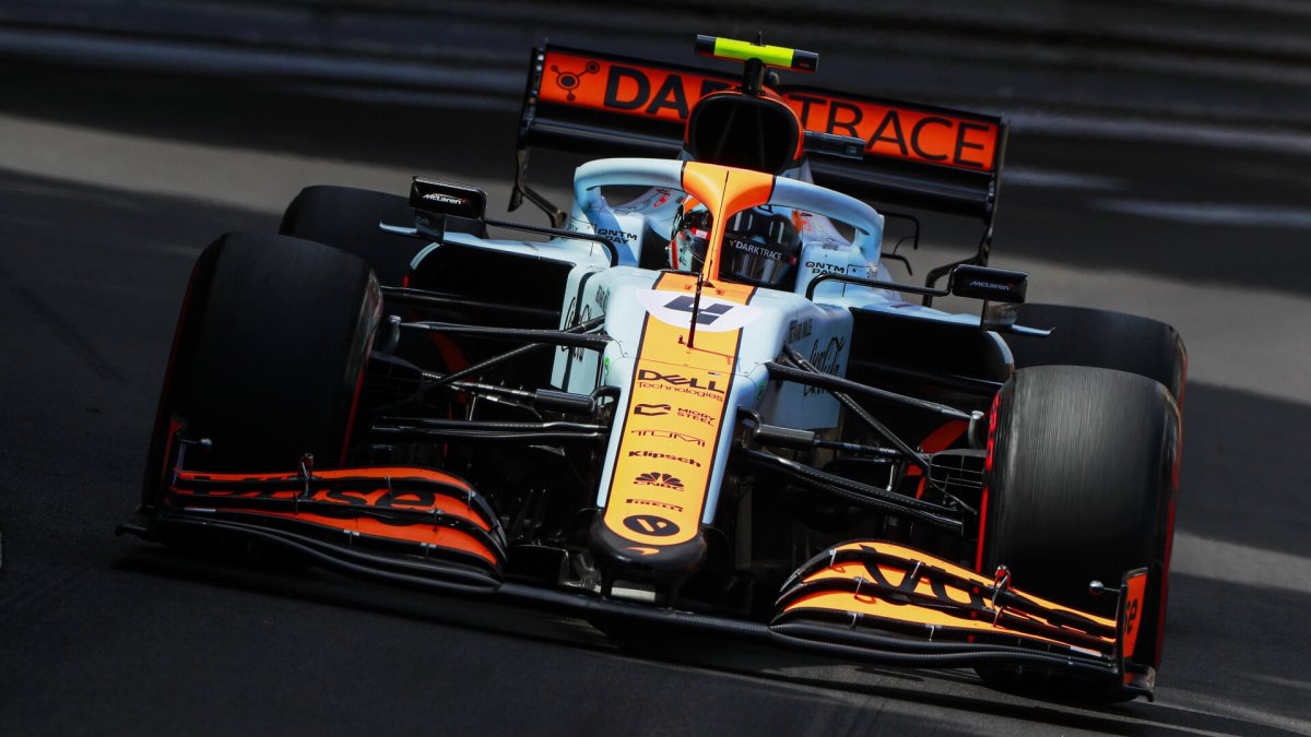 Lando Norris v závodě v Monaku
