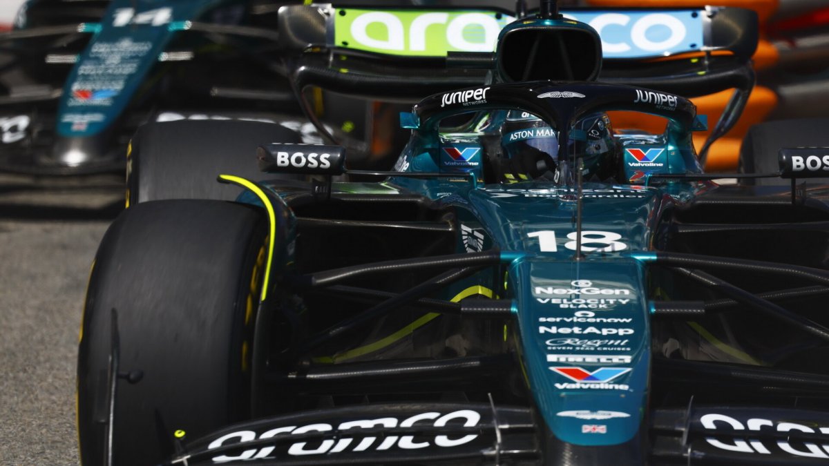 Lance Stroll v závodě v Monaku