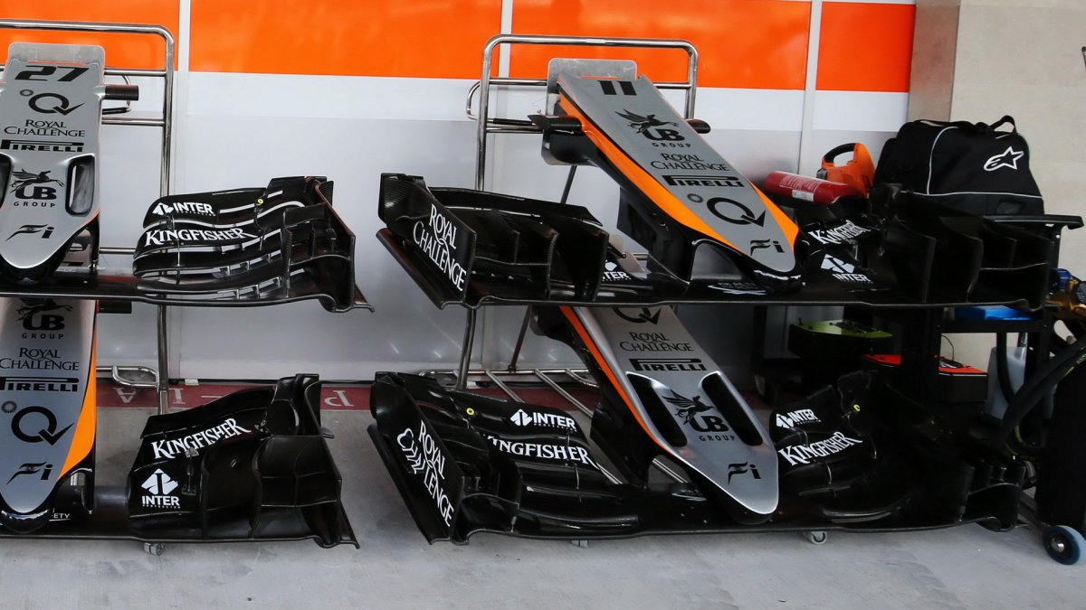 Přední křídla vozu Force India VJM08 - Mercedes v Mexiku