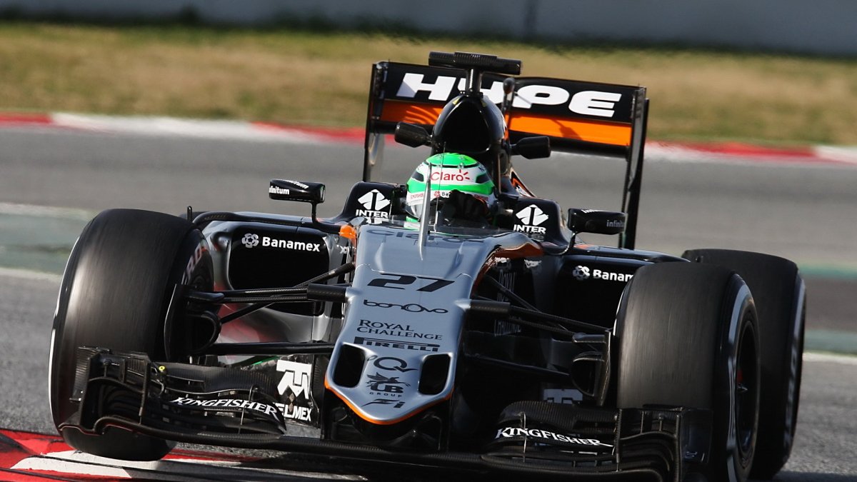 Nico Hülkenberg s vozem Force India VJM09 - Mercedes, třetí den testů v Barceloně