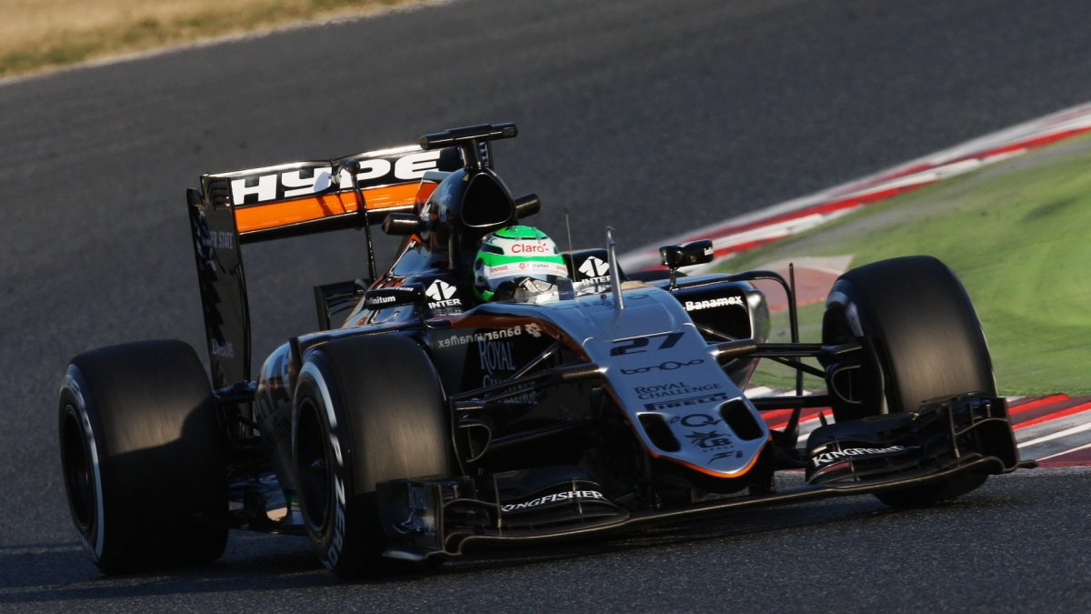 Nico Hülkenberg s vozem Force India VJM09 - Mercedes, třetí den testů v Barceloně