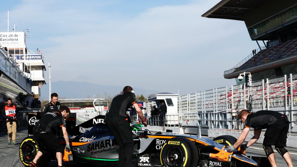 Nico Hülkenberg s vozem Force India VJM09 - Mercedes, třetí den testů v Barceloně
