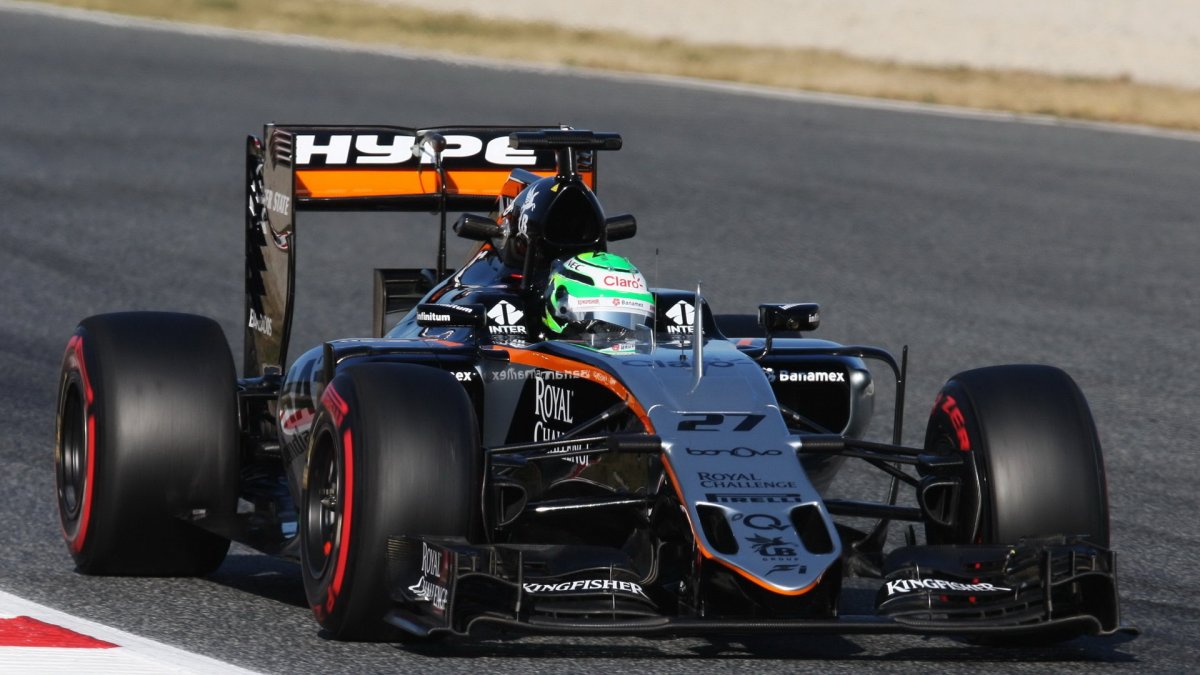Nico Hülkenberg s vozem Force India VJM09 - Mercedes, třetí den testů v Barceloně