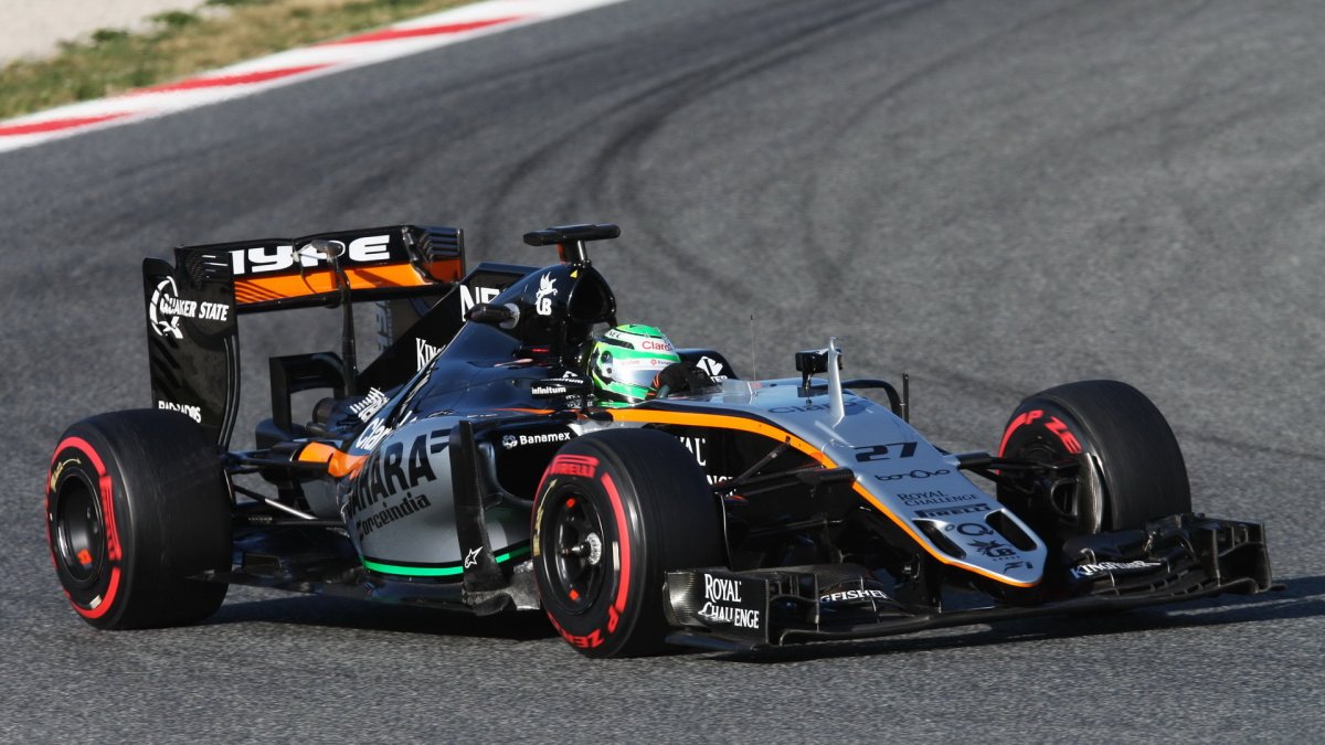 Nico Hülkenberg s vozem Force India VJM09 - Mercedes, třetí den testů v Barceloně