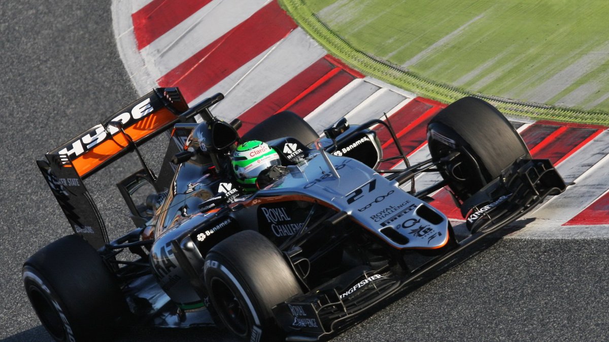 Nico Hülkenberg s vozem Force India VJM09 - Mercedes, třetí den testů v Barceloně