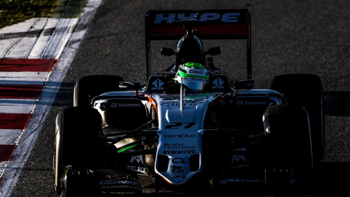 Nico Hülkenberg s vozem Force India VJM09 - Mercedes, třetí den testů v Barceloně