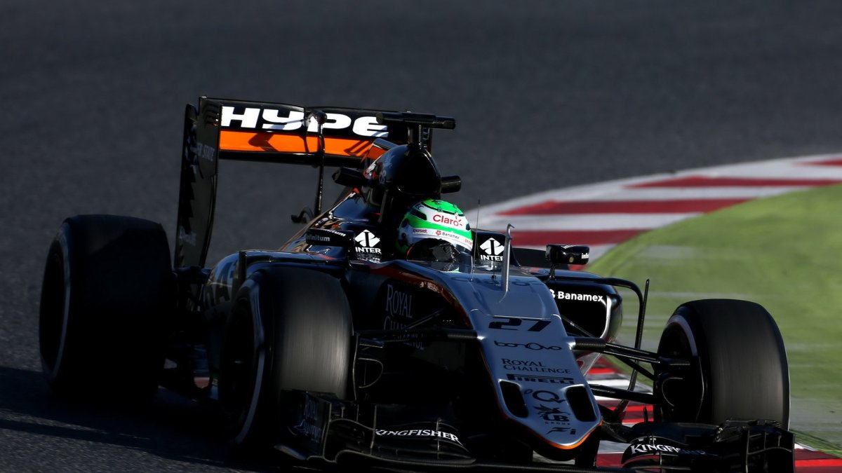 Nico Hülkenberg s vozem Force India VJM09 - Mercedes, třetí den testů v Barceloně