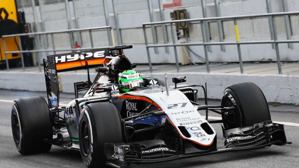 Nico Hülkenberg s vozem Force India VJM09 - Mercedes, třetí den testů v Barceloně