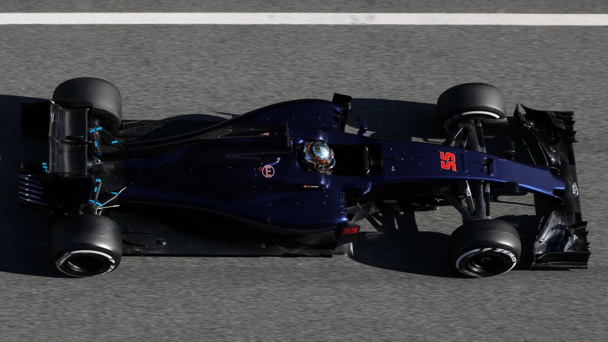 Carlos Sainz třetí den testů v Barceloně s Toro Rosso STR11